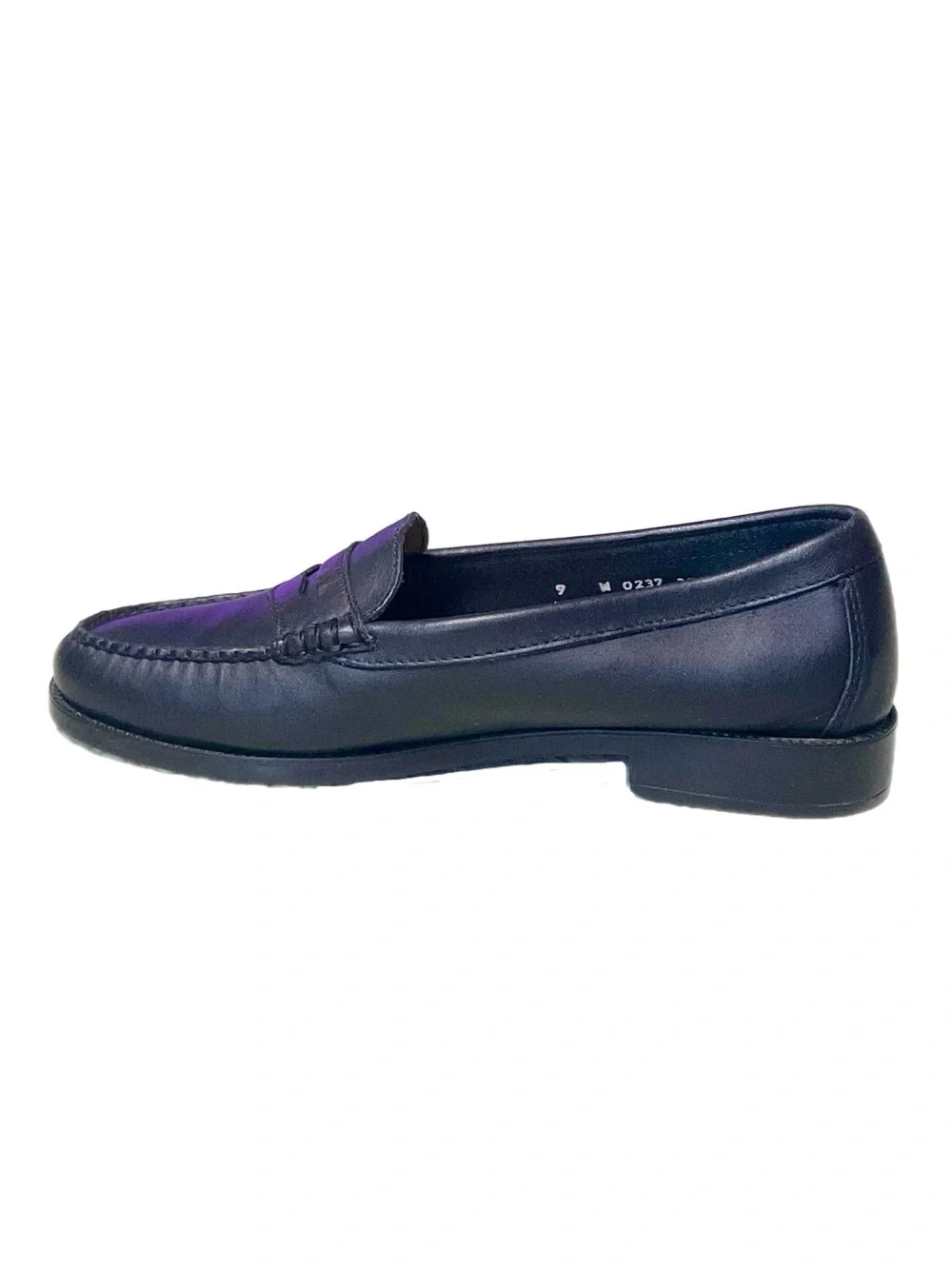 VTG G.H. Bass & Co. Penny Loafers Black Women's 9 W Wide Leather Style 3800-001